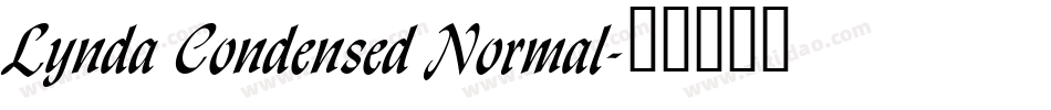 Lynda Condensed Normal字体转换
